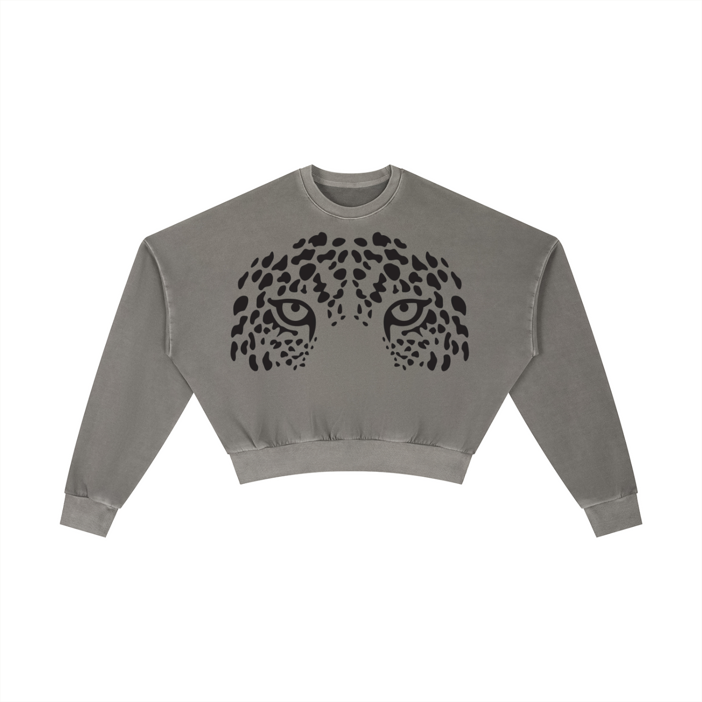Leopard Gaze Cropped Crewneck