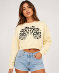 Leopard Gaze Cropped Crewneck