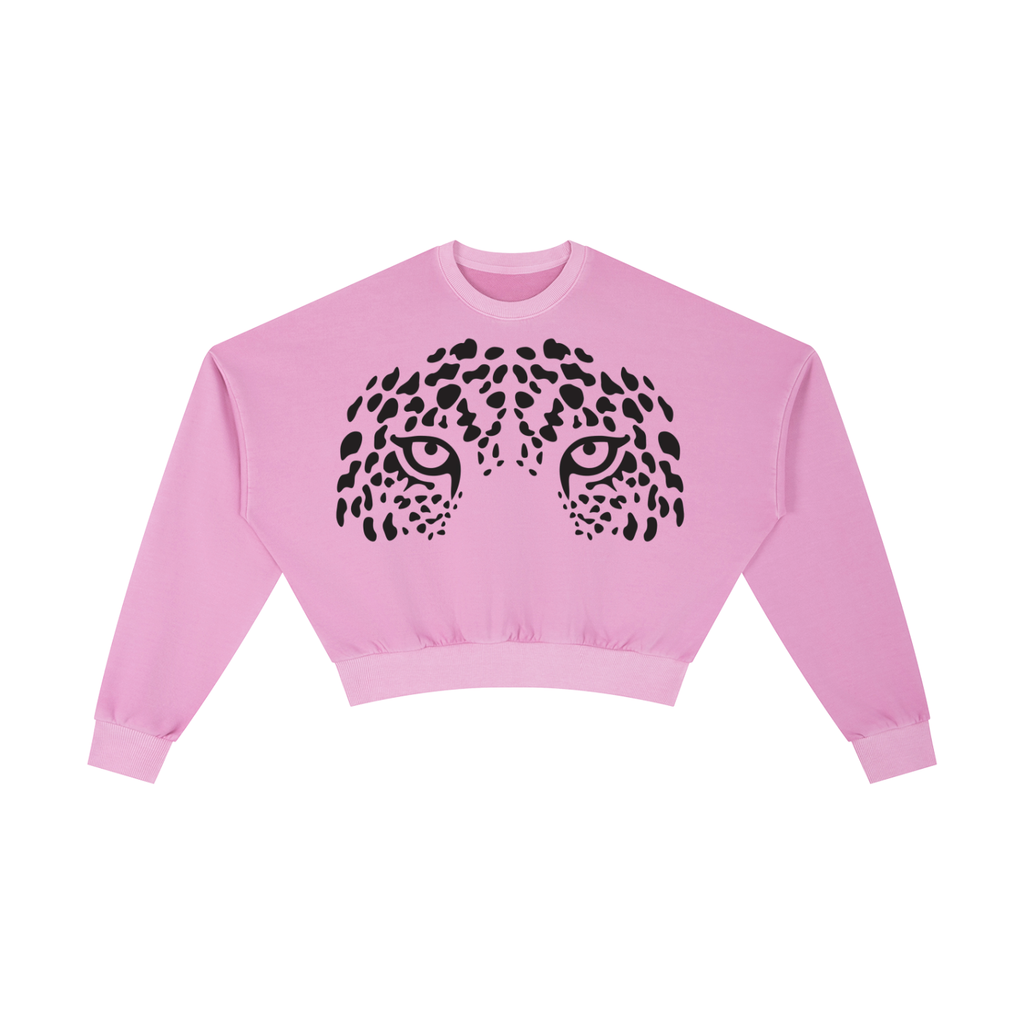 Leopard Gaze Cropped Crewneck