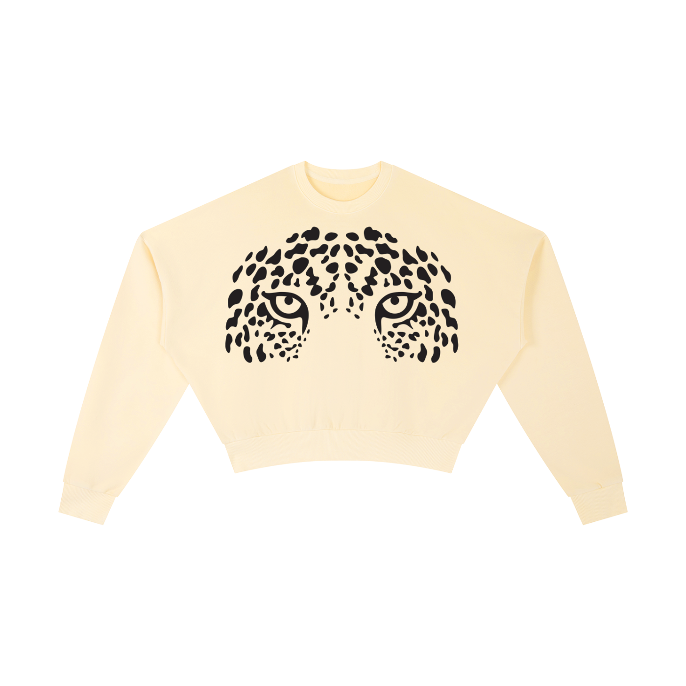 Leopard Gaze Cropped Crewneck