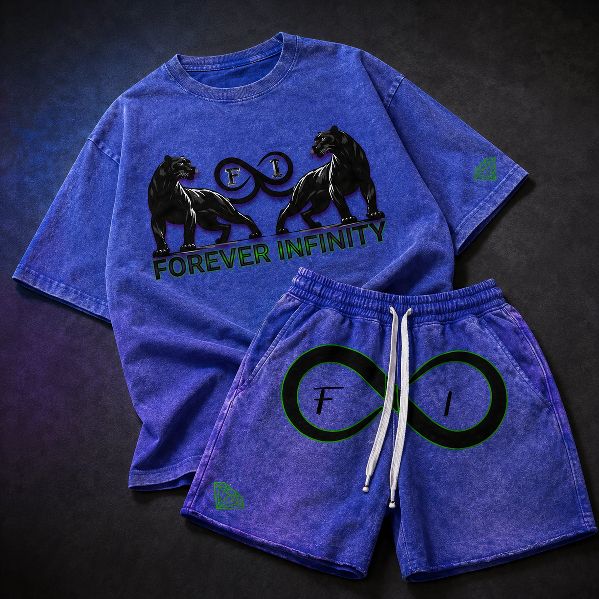 Forever Infinity Standard Set mineral-wash fabric and graphic detail